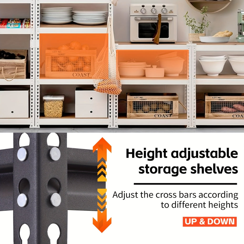 Heavy Duty Metal Storage Rack 5-Tier Adjustable Shelving Unit, Garage or Warehouse Organizer