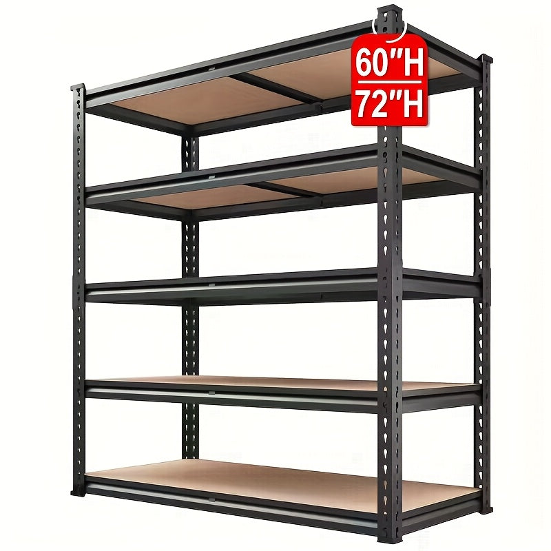 Heavy Duty Metal Storage Rack 5-Tier Adjustable Shelving Unit, Garage or Warehouse Organizer
