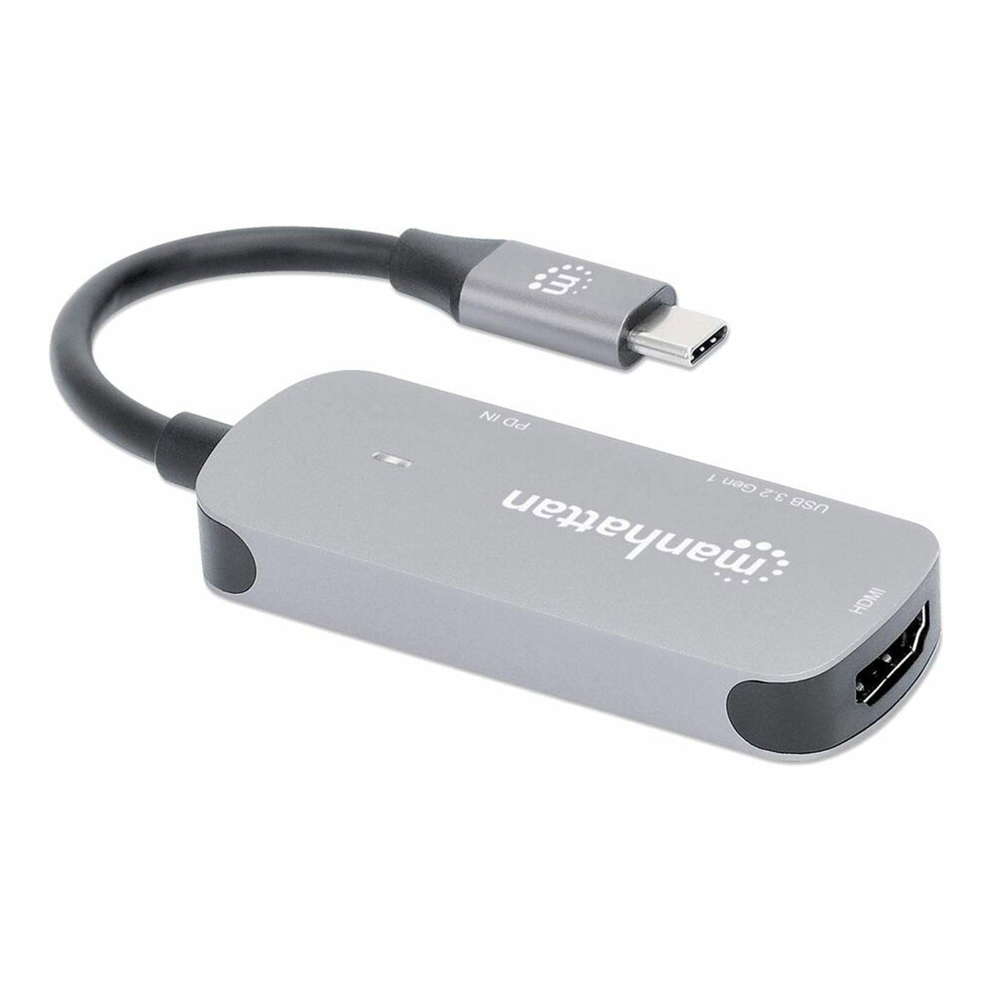 Manhattan 130707 USB-C to HDMI 3-in-1 Docking Converter with Power Delivery