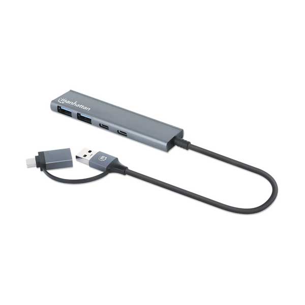 Manhattan 4-Port USB 3.0 Type-C/Type-A Combo Hub 2x2 (181075)