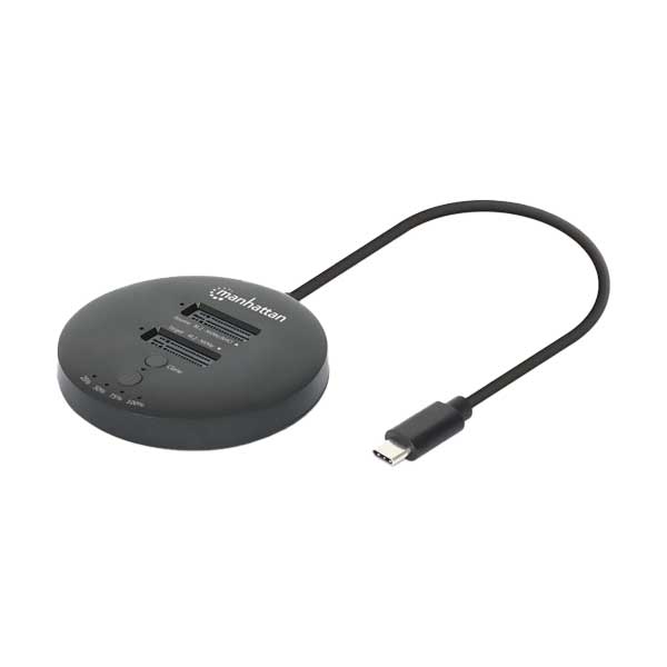 Manhattan Dual-Bay M.2 NVMe SSD Clone Station (130752)