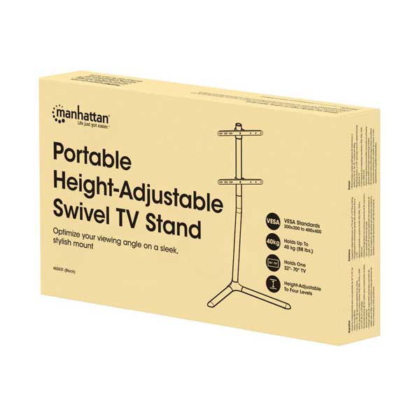 Manhattan Portable Height-Adjustable Swivel TV Stand (462631)