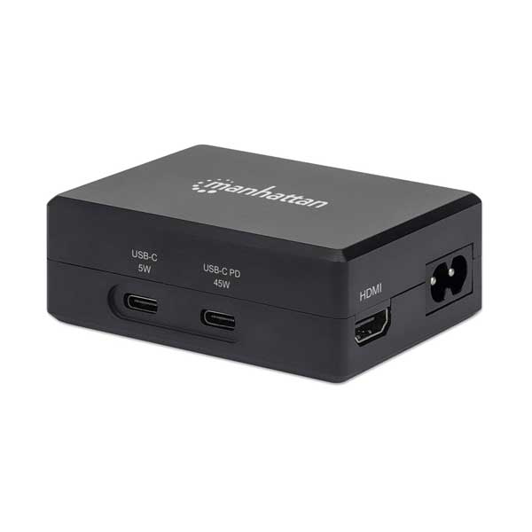 Manhattan Travel Dock and 52W USB Charger with 2 USB-C and 2 USB-A Ports (130554)