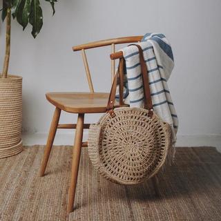 Round Raffia Bag
