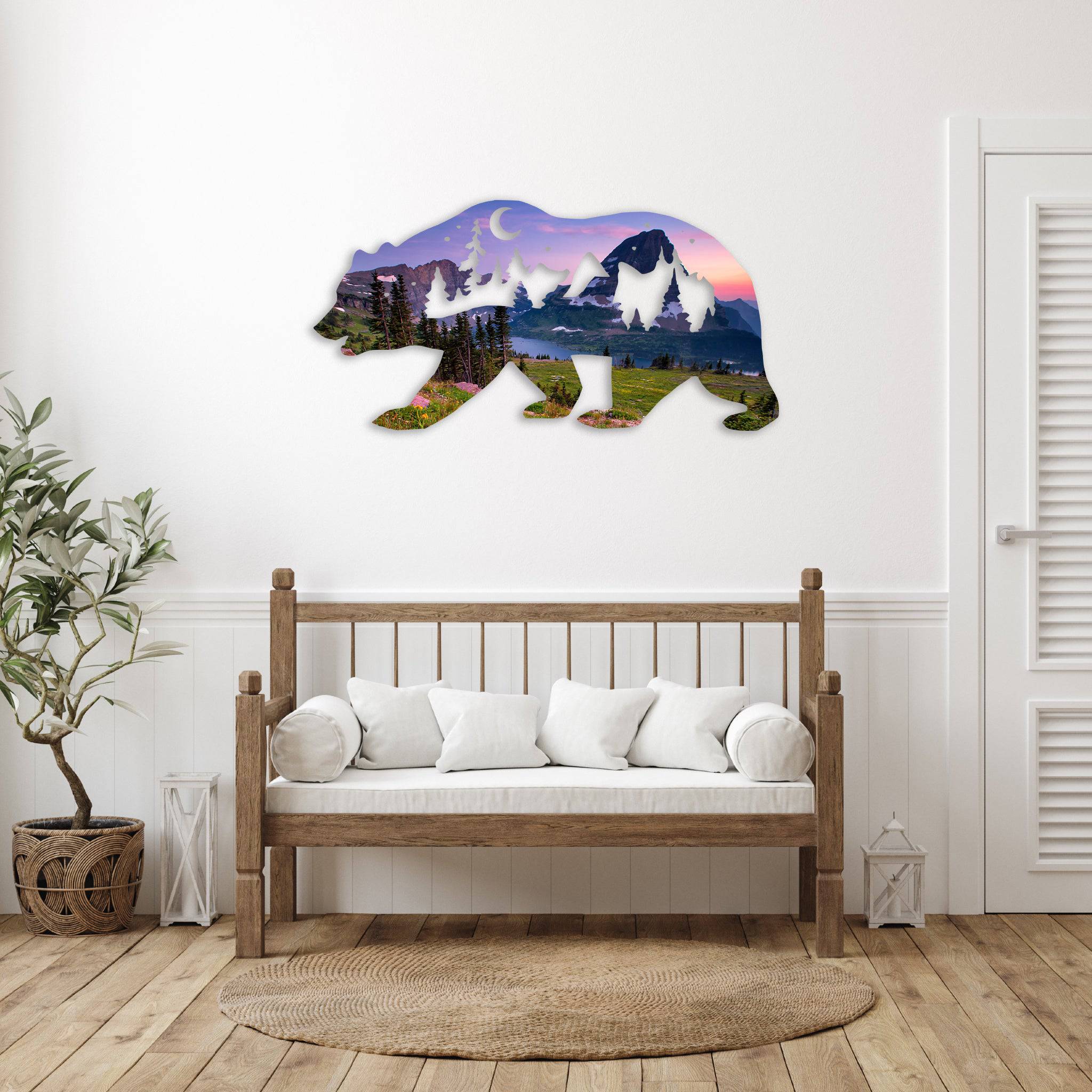Limited Edition Glacier National Park Bear - Metal Wall Art