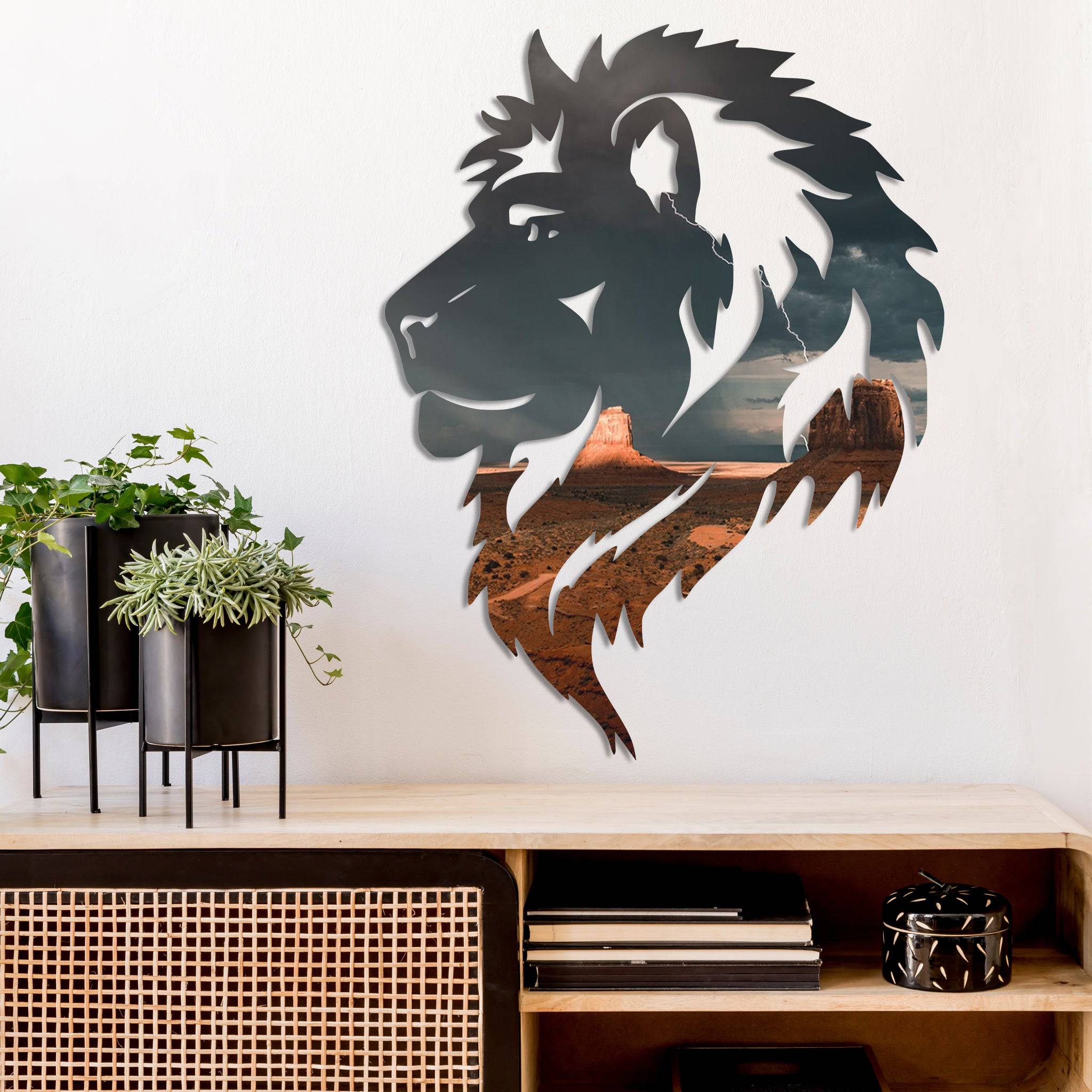 Desert Lion - Metal Wall Art