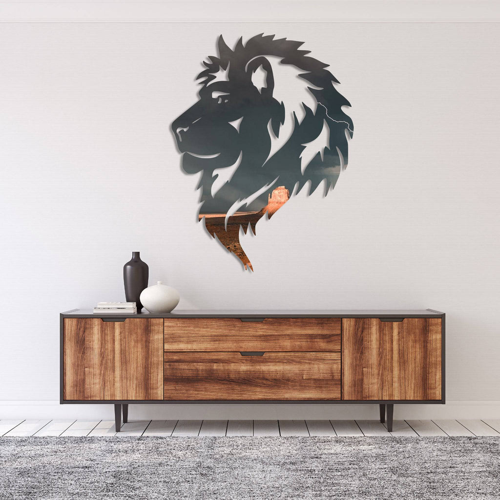 Desert Lion - Metal Wall Art
