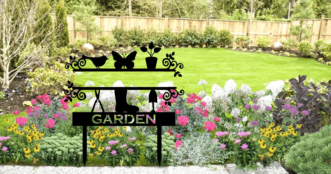 Personalized Garden Metal Stake - Metal Art
