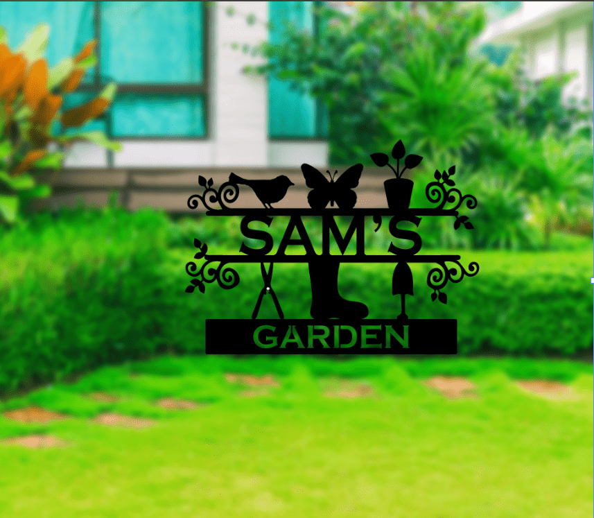 Personalized Garden Metal Stake - Metal Art