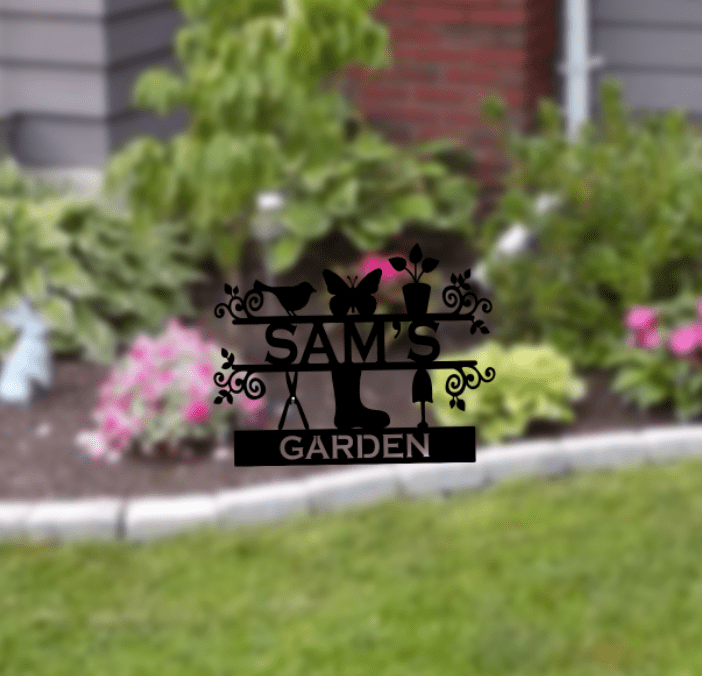 Personalized Garden Metal Stake - Metal Art