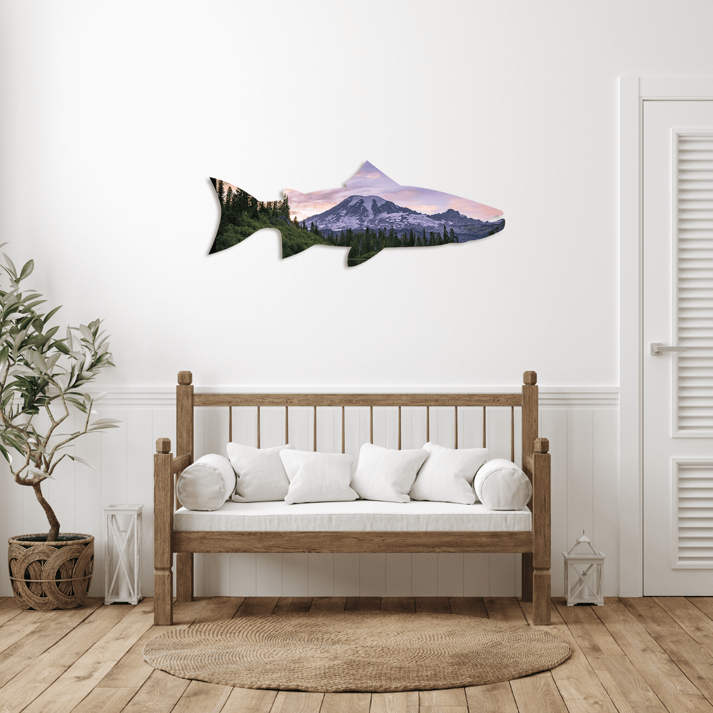 Mount Rainier Trout - Metal Wall Art
