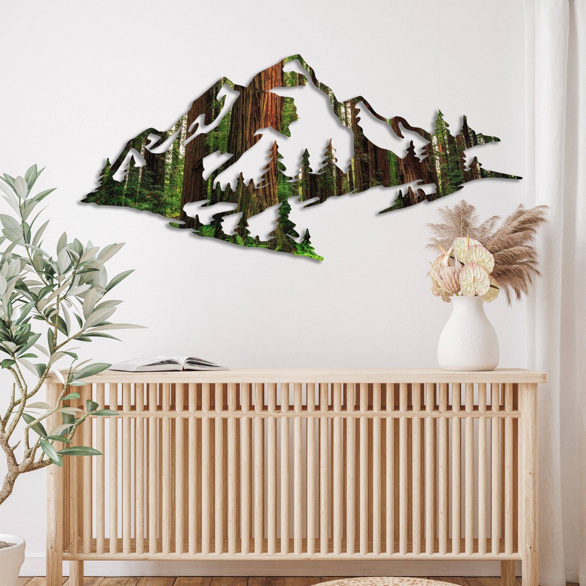 Redwood Mountain Range View - Metal Wall Art