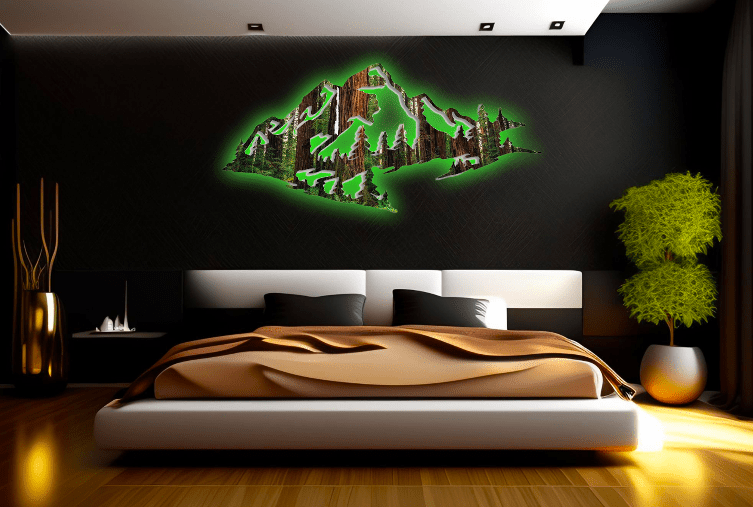 Redwood Mountain Range View - Metal Wall Art