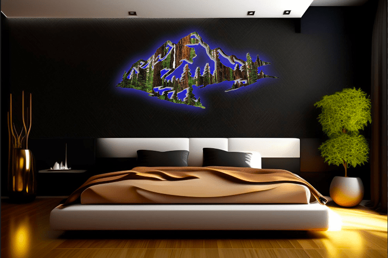 Redwood Mountain Range View - Metal Wall Art