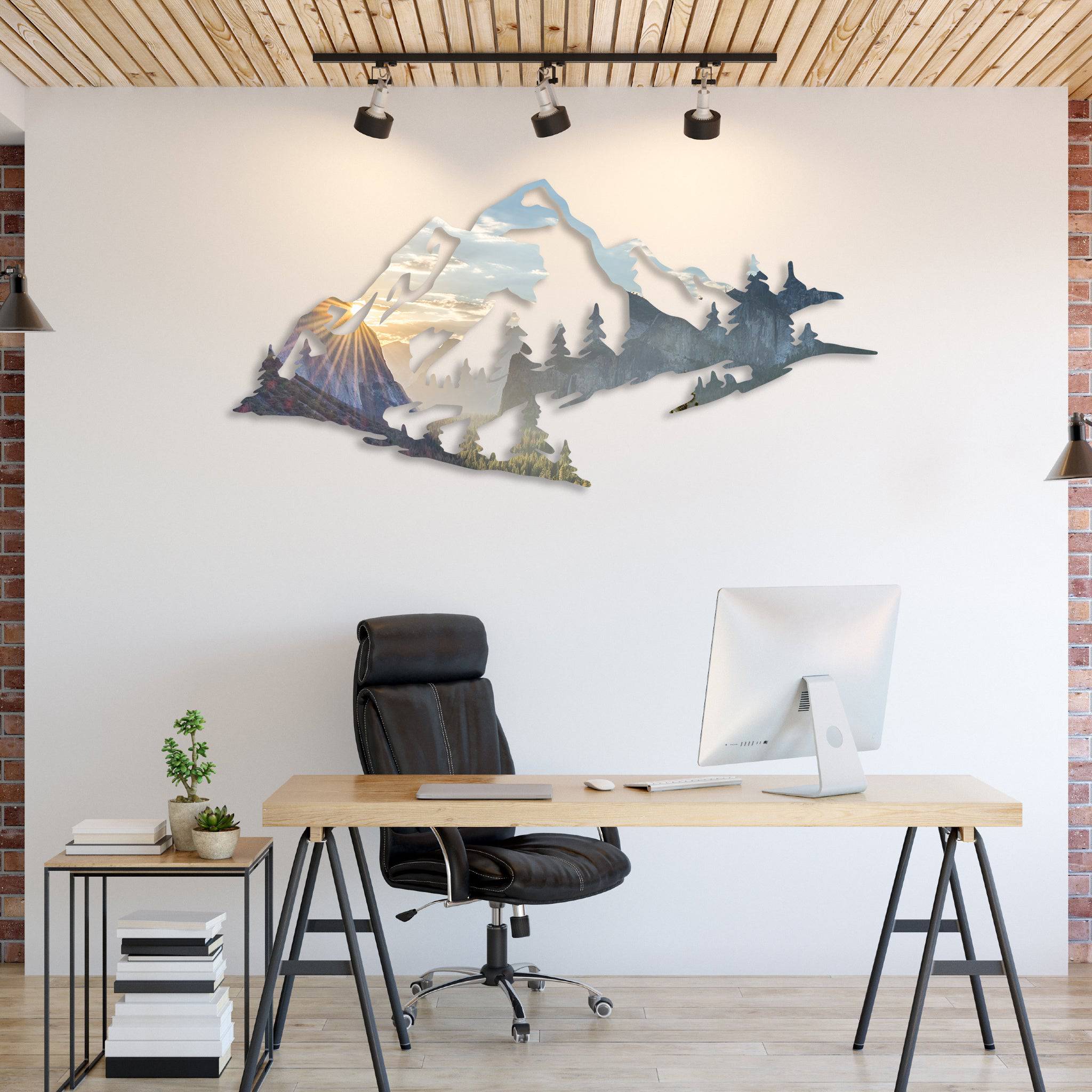 Yosemite Mountain Range View - Metal Wall Art