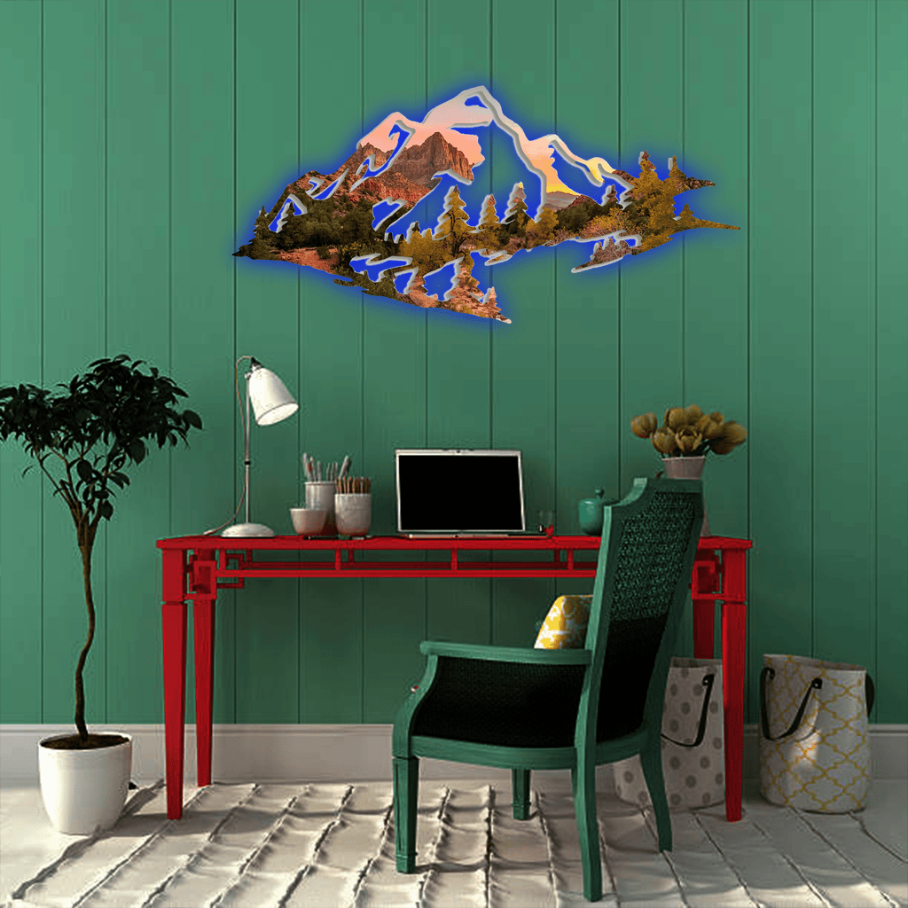 Zion Mountain Range View - Metal Wall Art