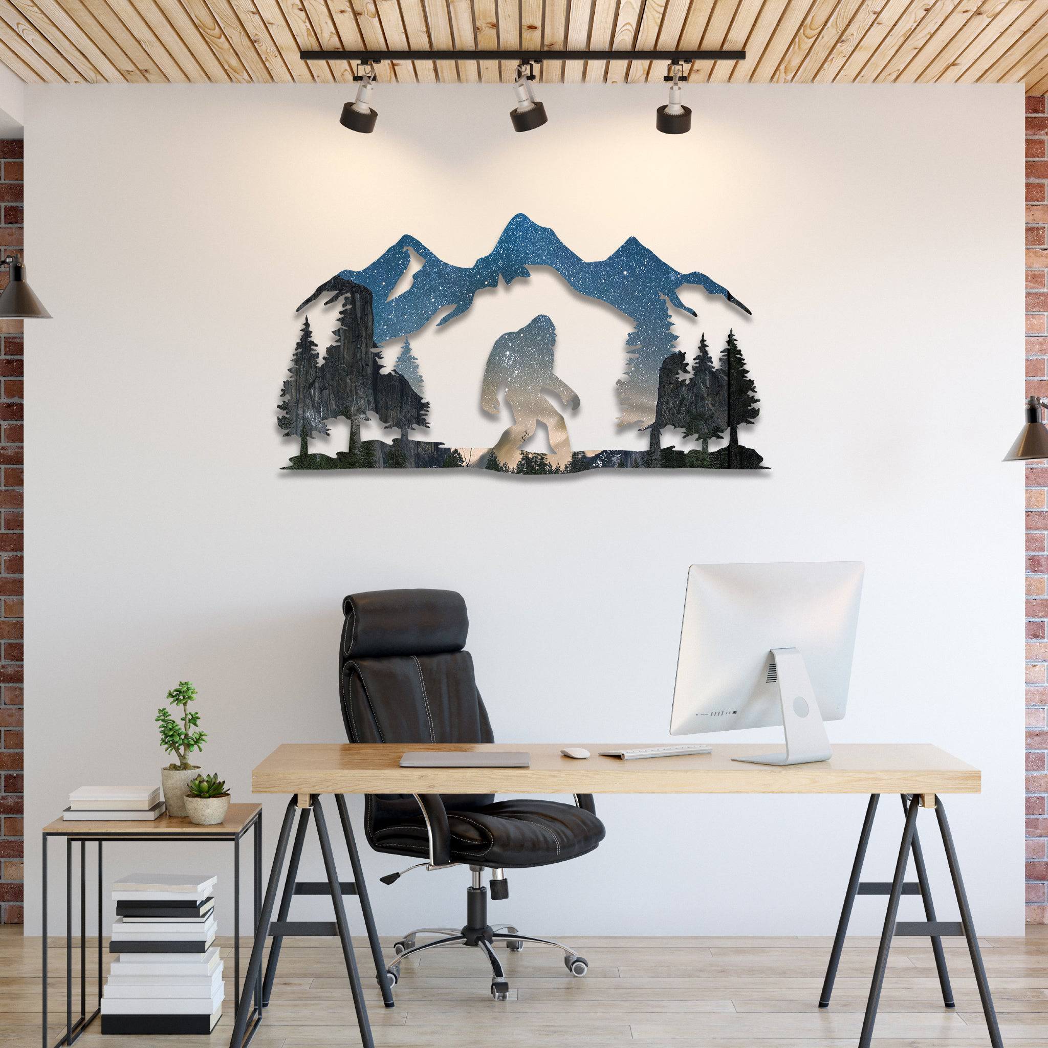 Yosemite Night Bigfoot - Metal Wall Art