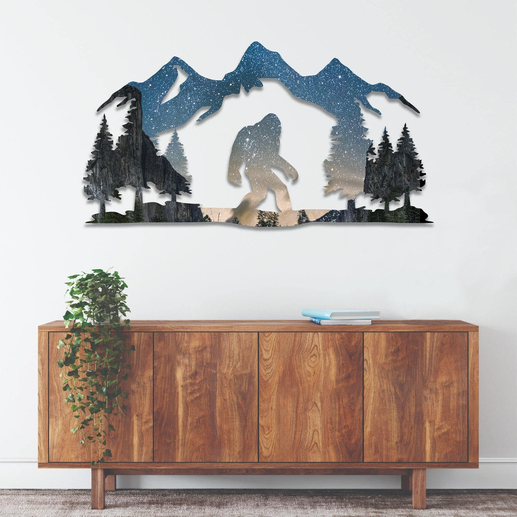 Yosemite Night Bigfoot - Metal Wall Art