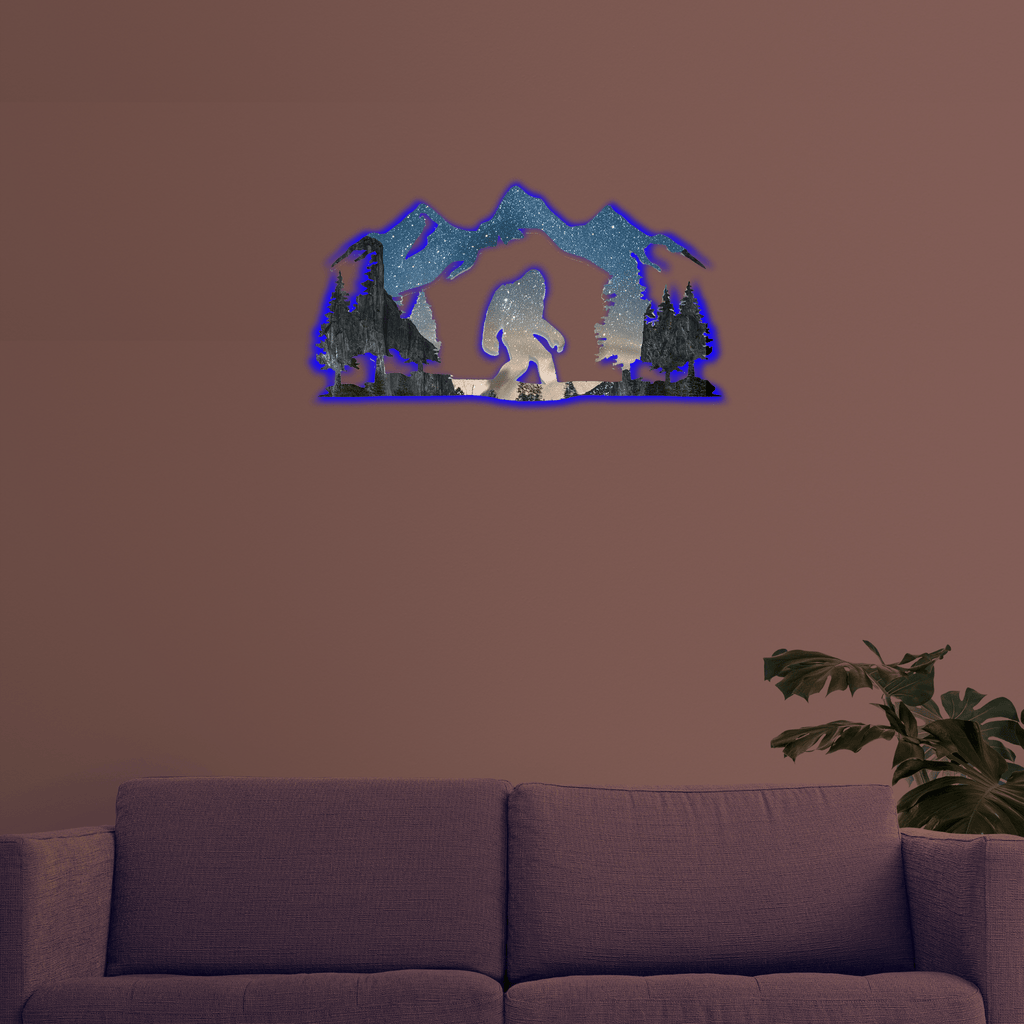 Yosemite Night Bigfoot - Metal Wall Art