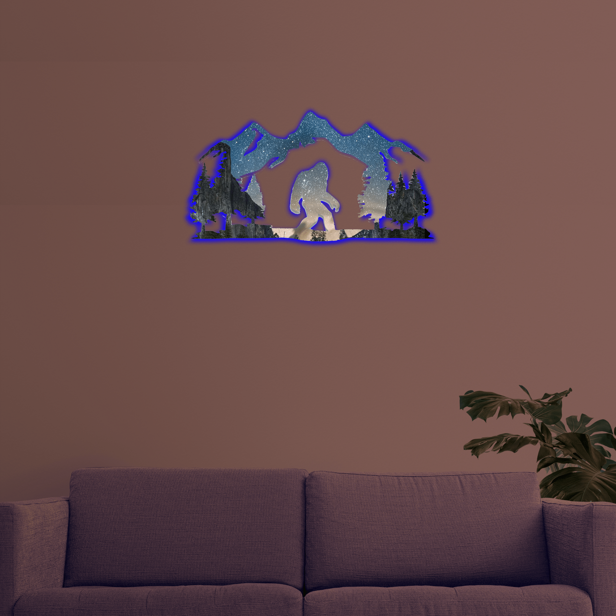 Yosemite Night Bigfoot - Metal Wall Art