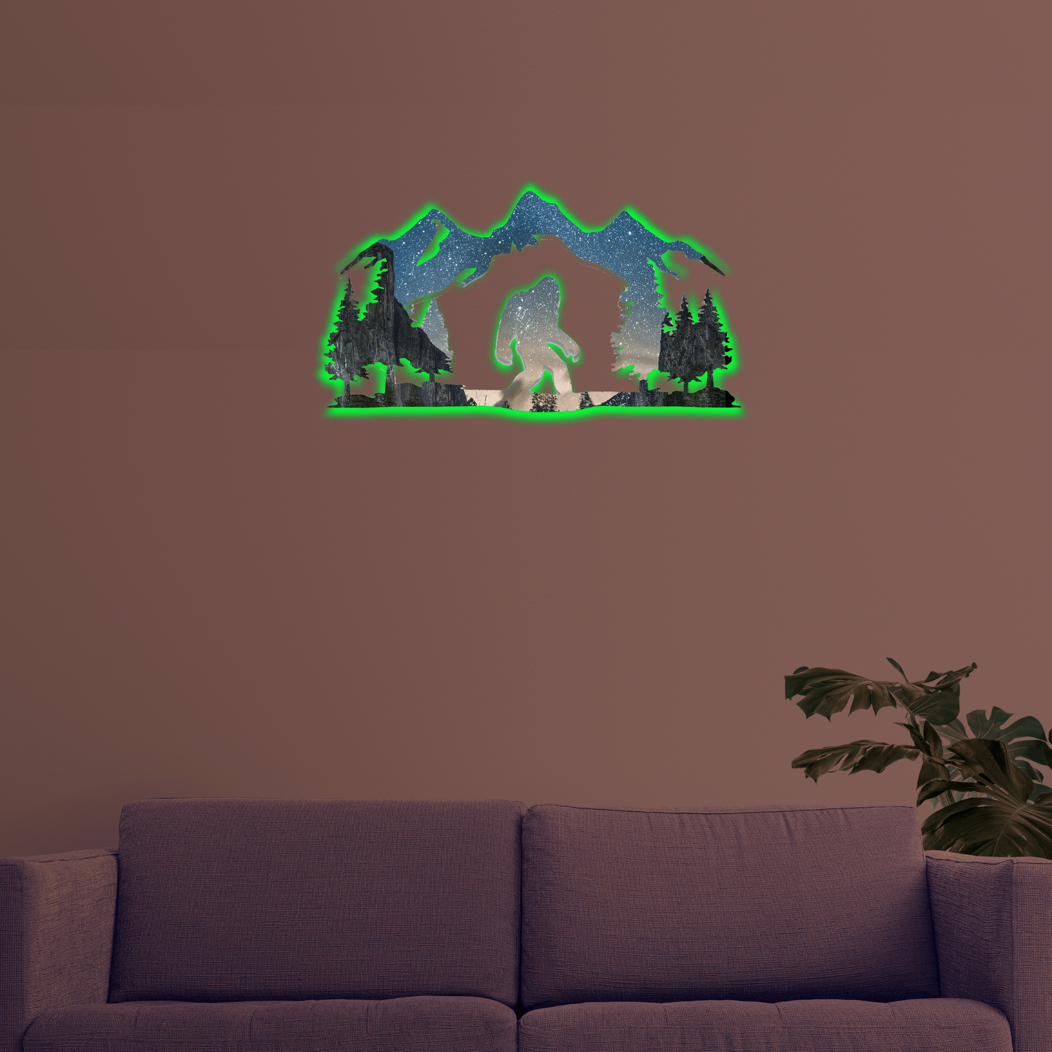 Yosemite Night Bigfoot - Metal Wall Art