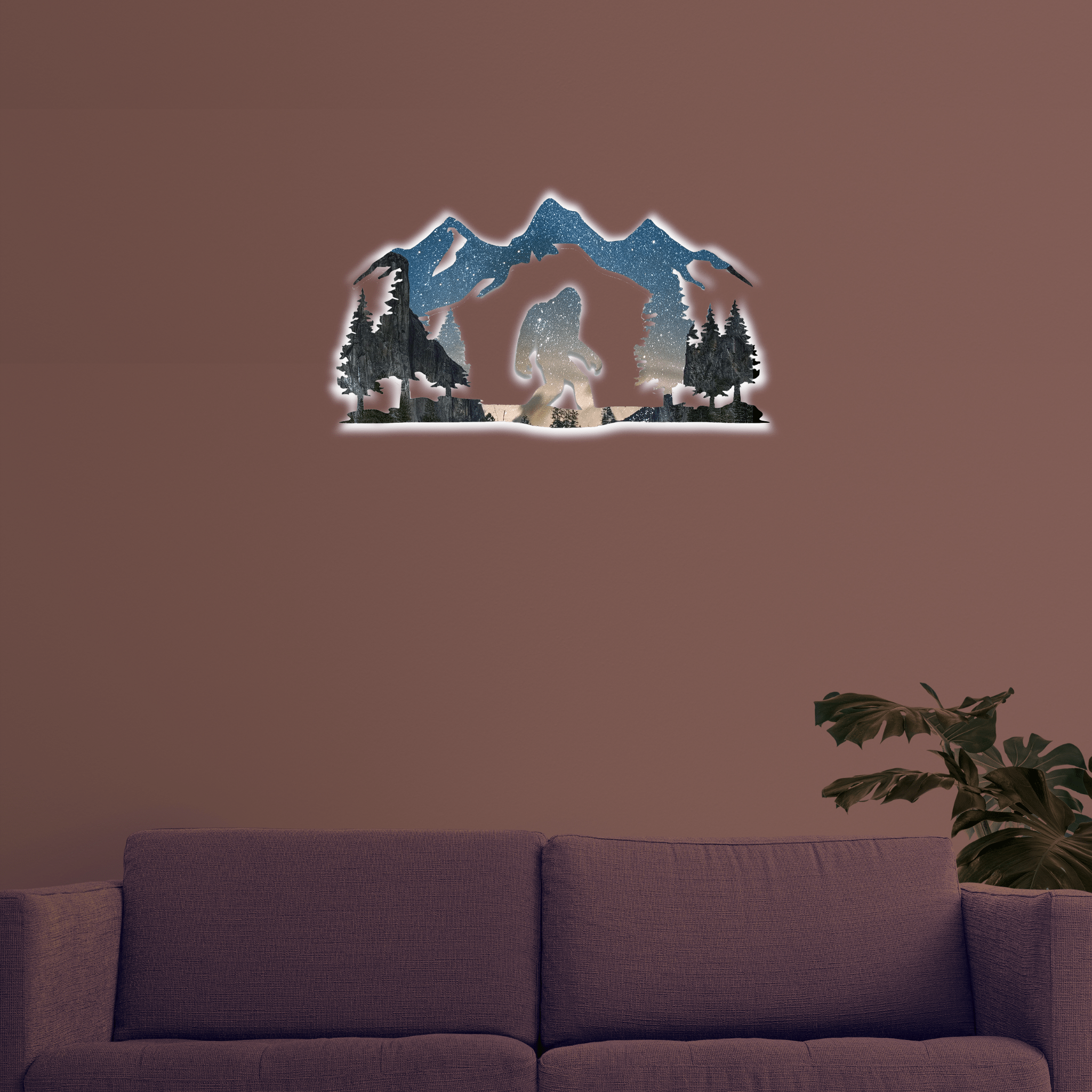 Yosemite Night Bigfoot - Metal Wall Art