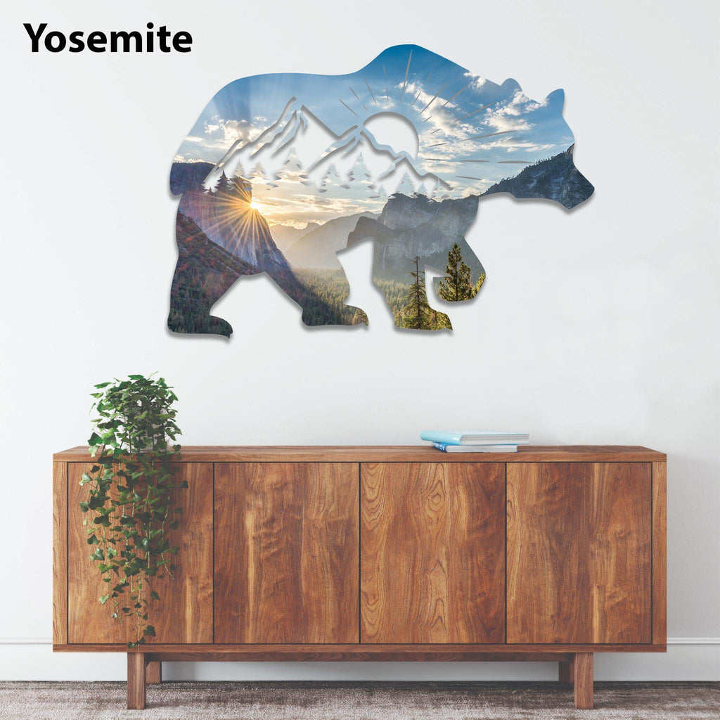 Printed Bear - Metal Wall Art
