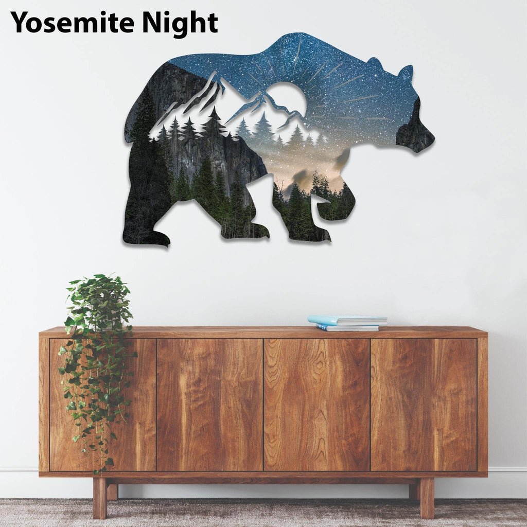 Printed Bear - Metal Wall Art