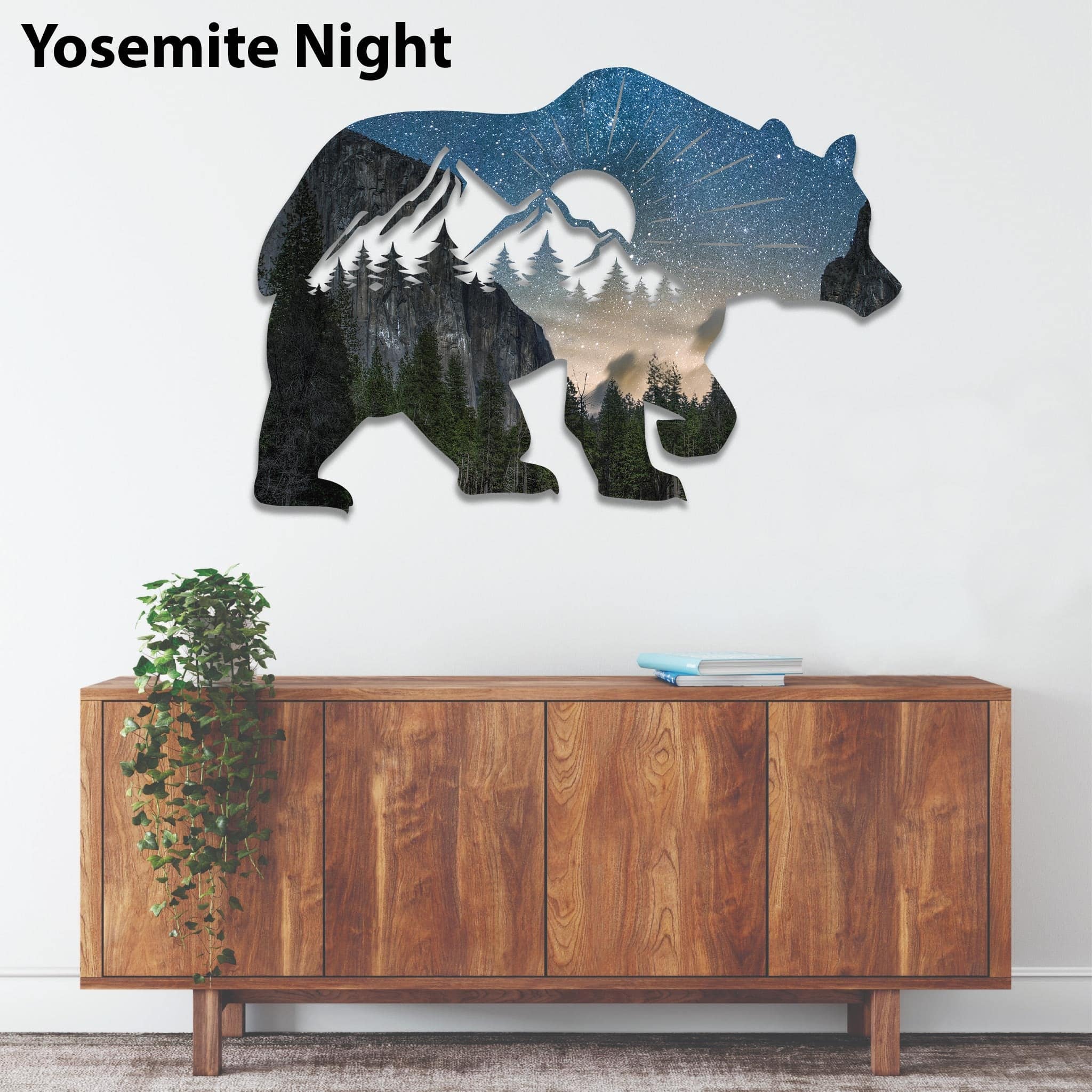 Printed Bear - Metal Wall Art