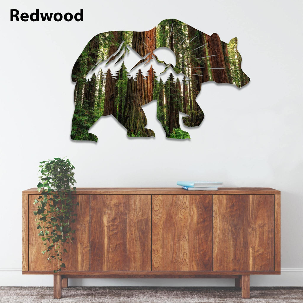 Printed Bear - Metal Wall Art