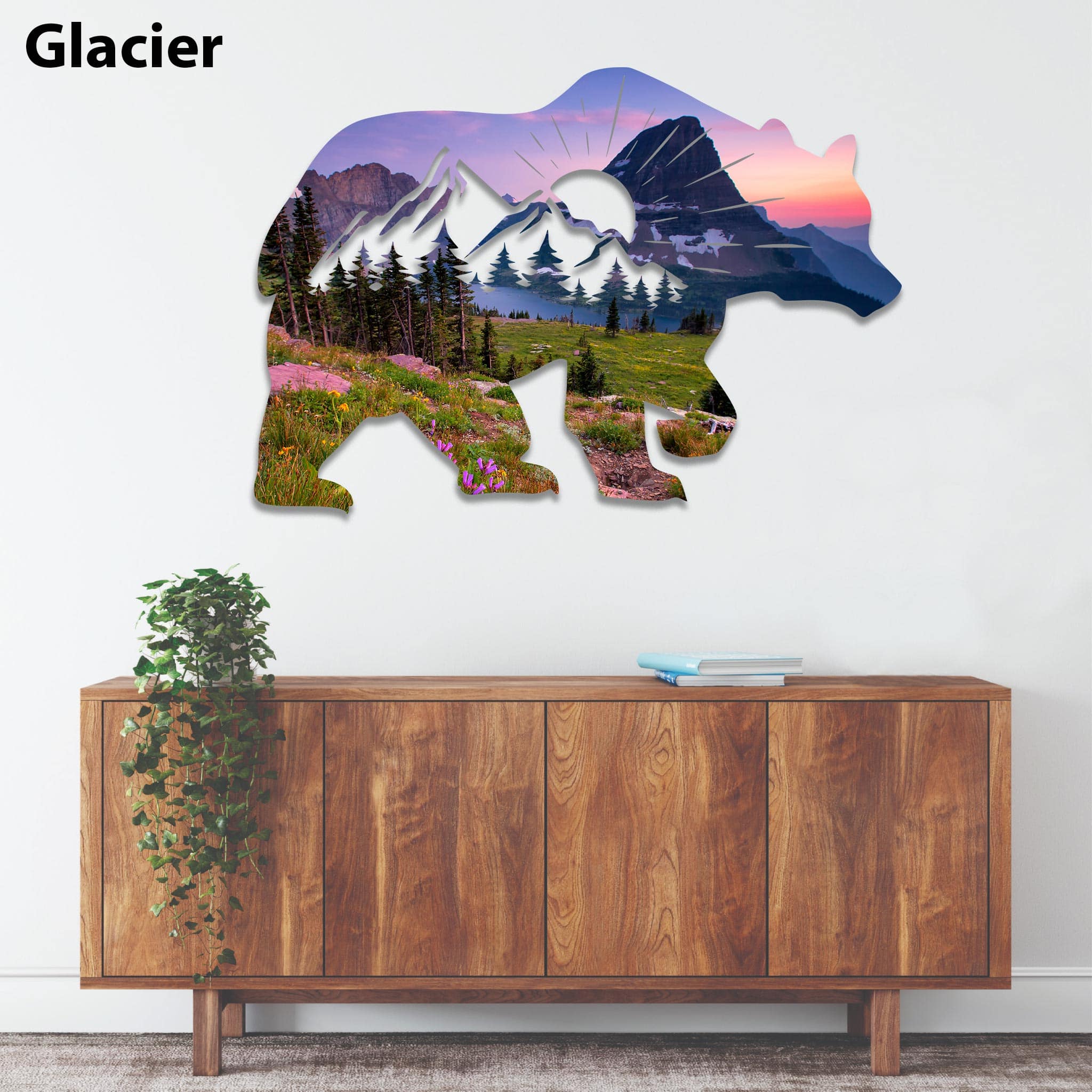 Printed Bear - Metal Wall Art