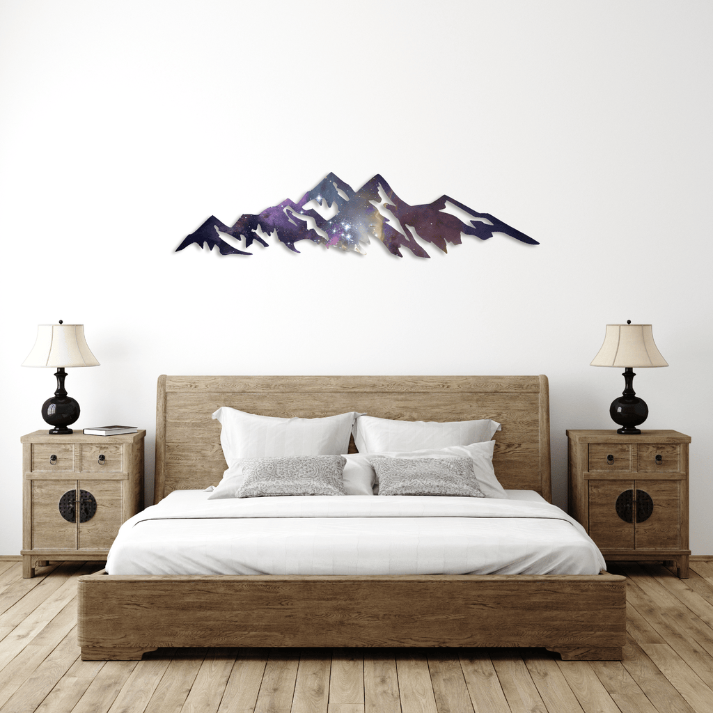 Galactic Mountains - Metal Wall Art