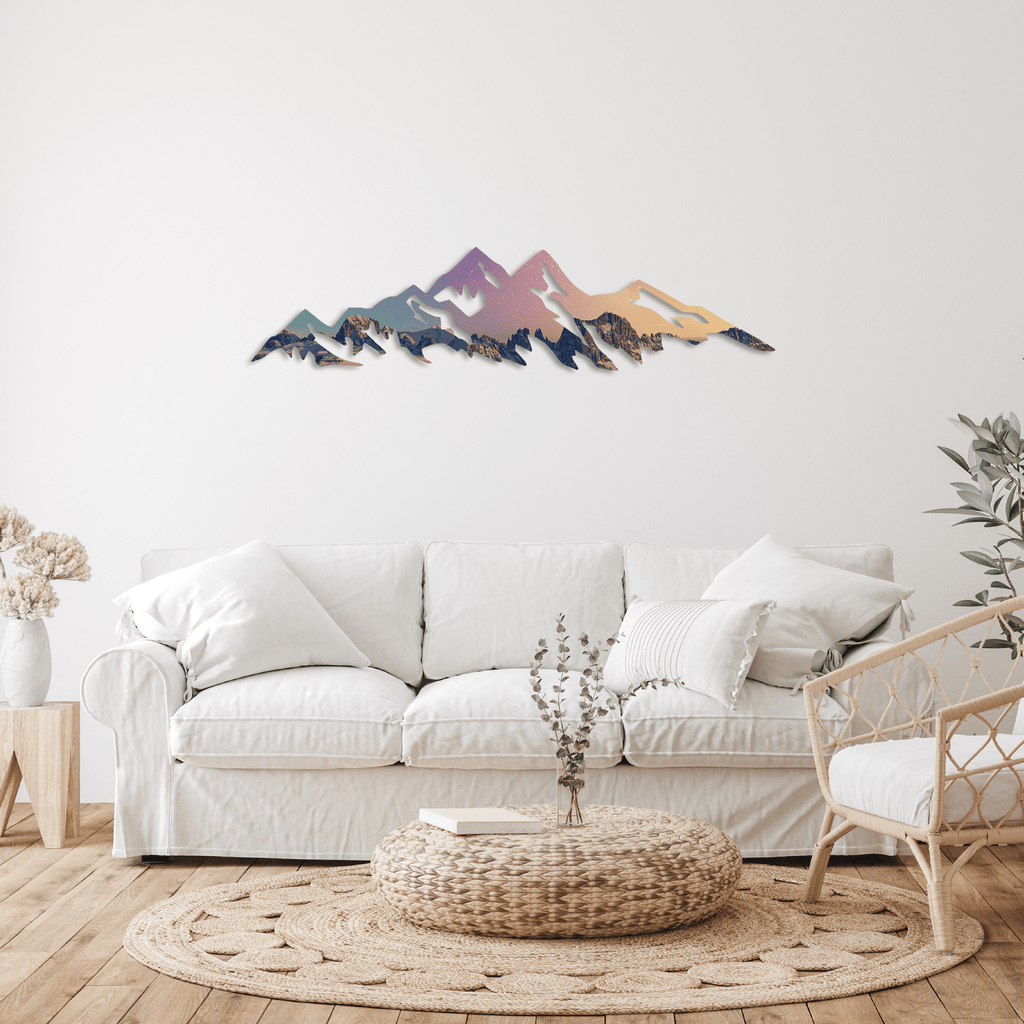 Space Mountains - Metal Wall Art