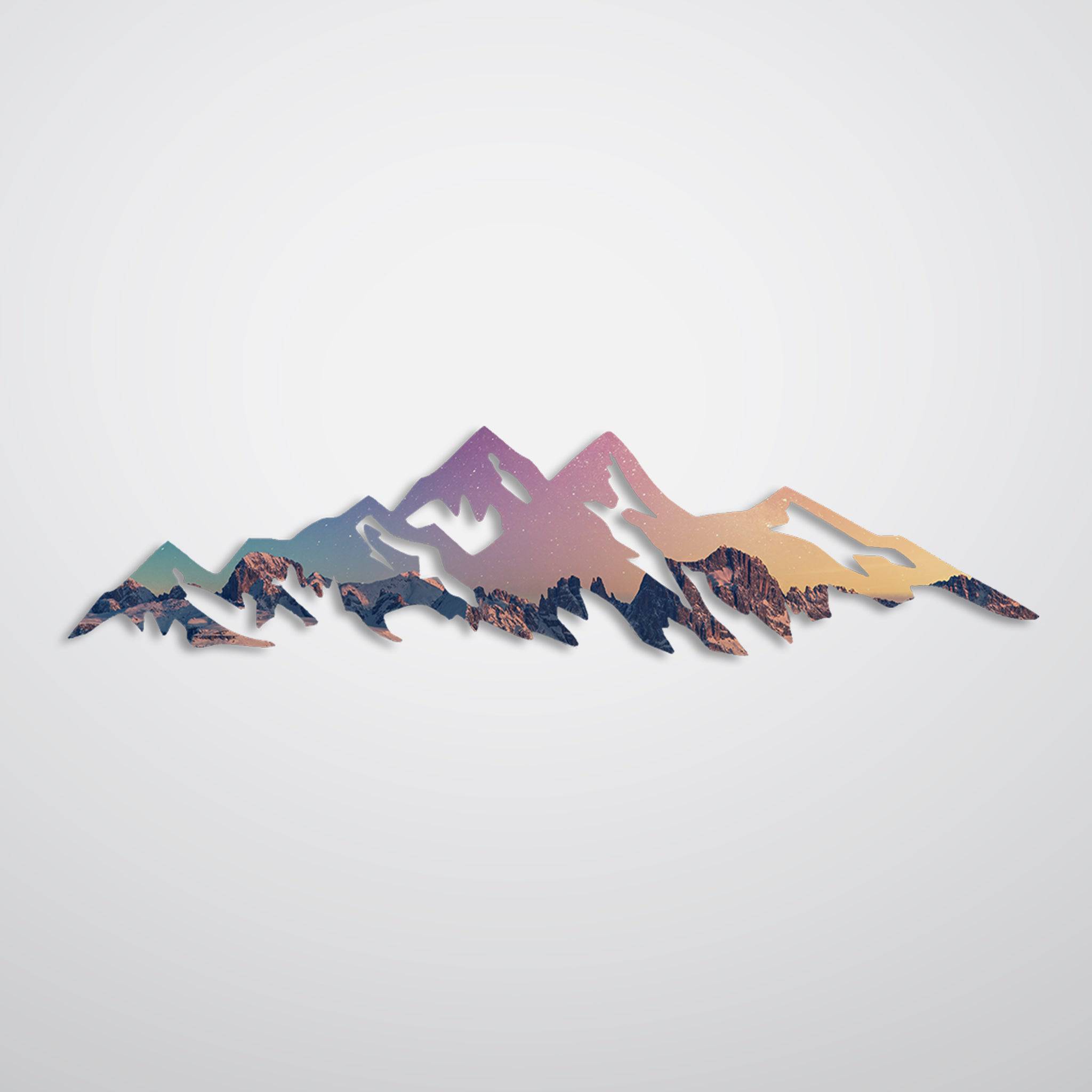 Space Mountains - Metal Wall Art
