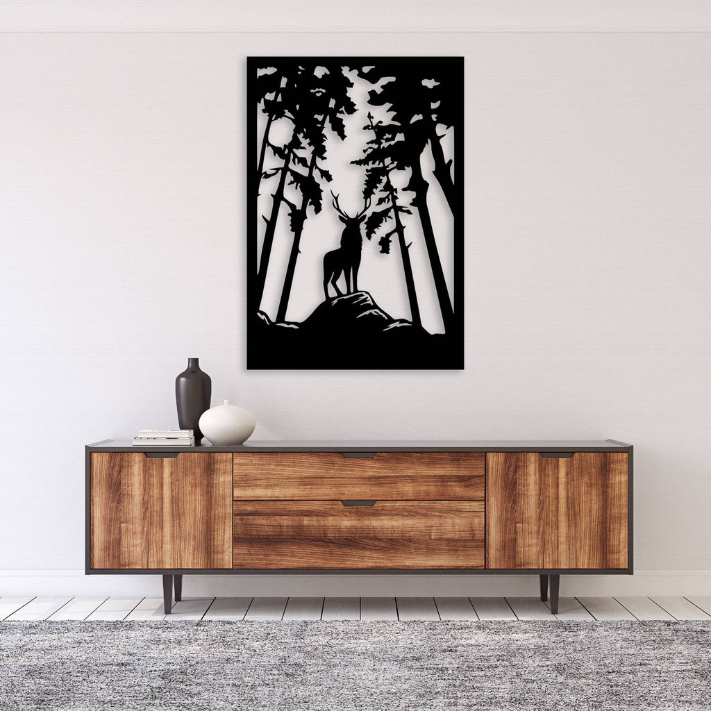 Forest Deer - Metal Wall Art