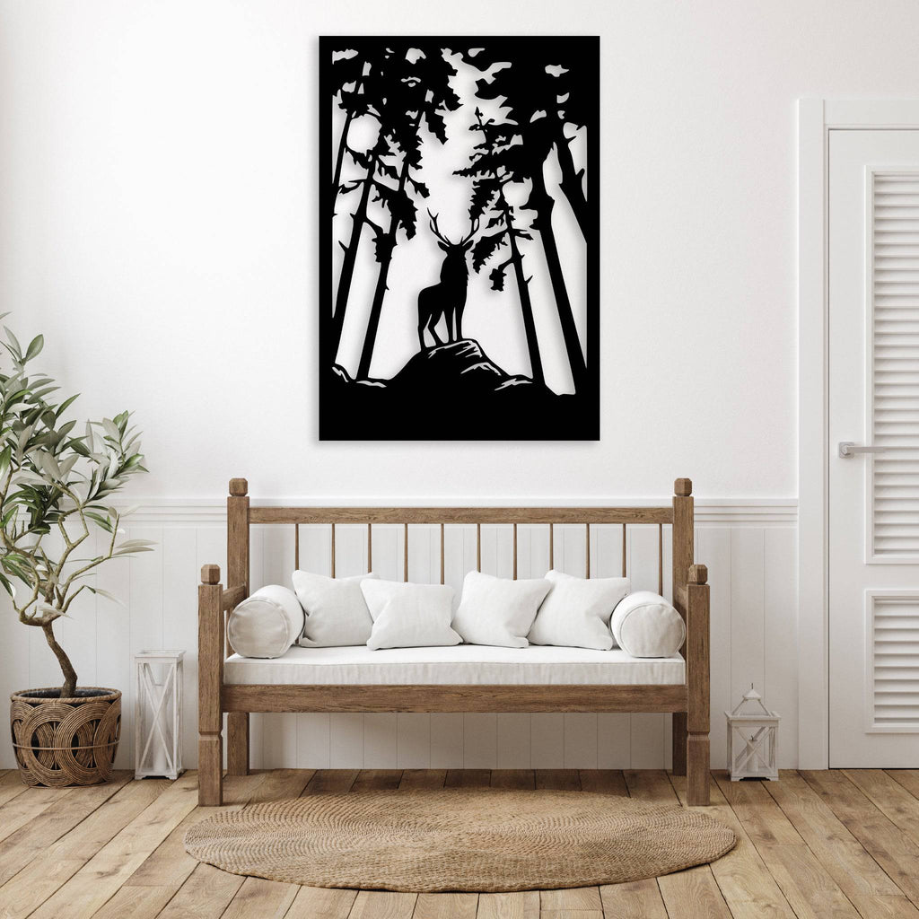 Forest Deer - Metal Wall Art