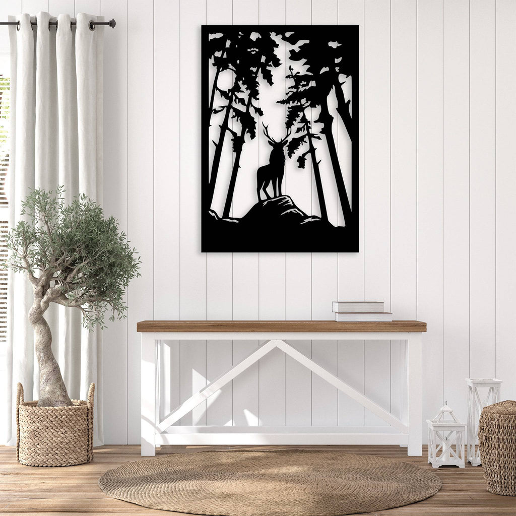 Forest Deer - Metal Wall Art
