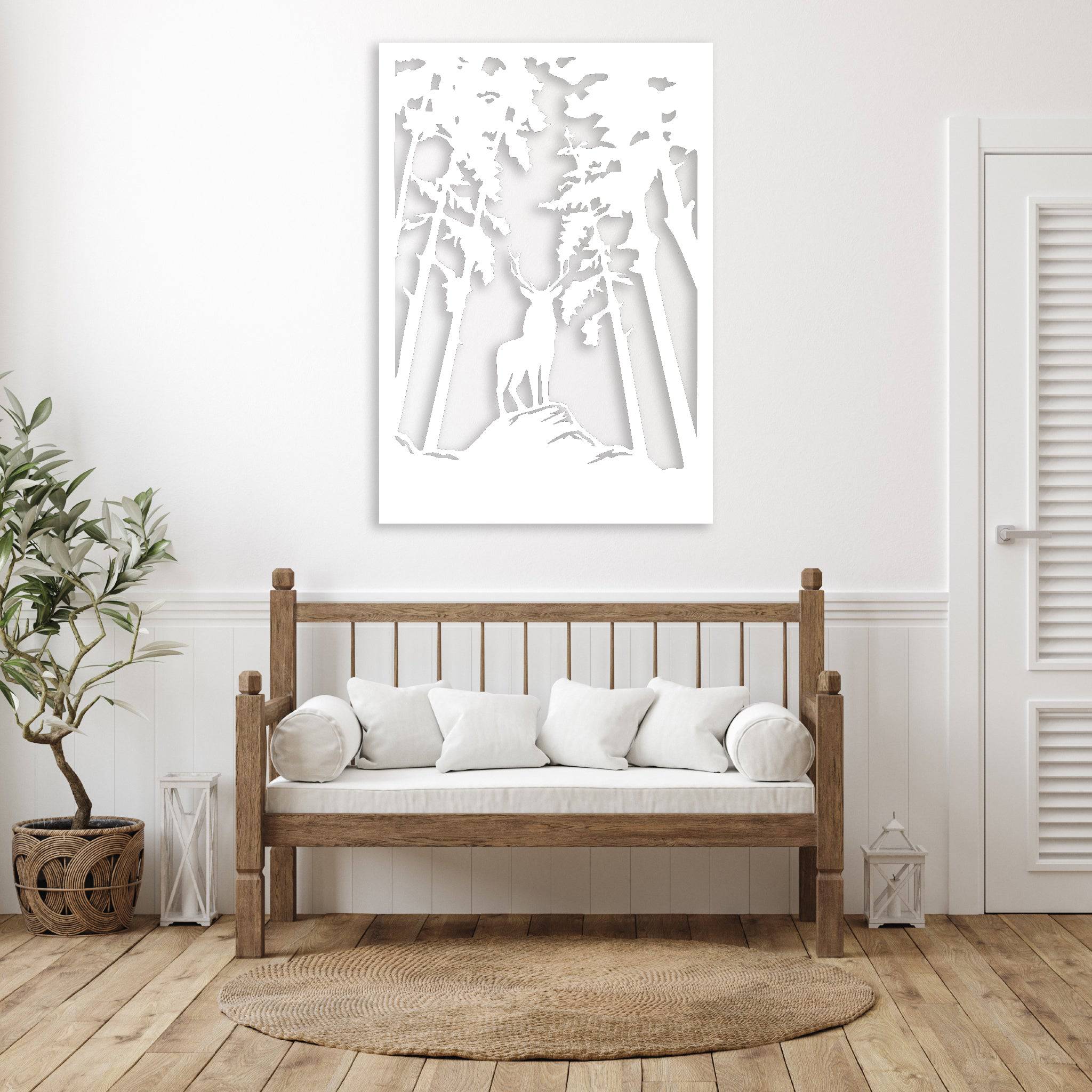 Forest Deer - Metal Wall Art