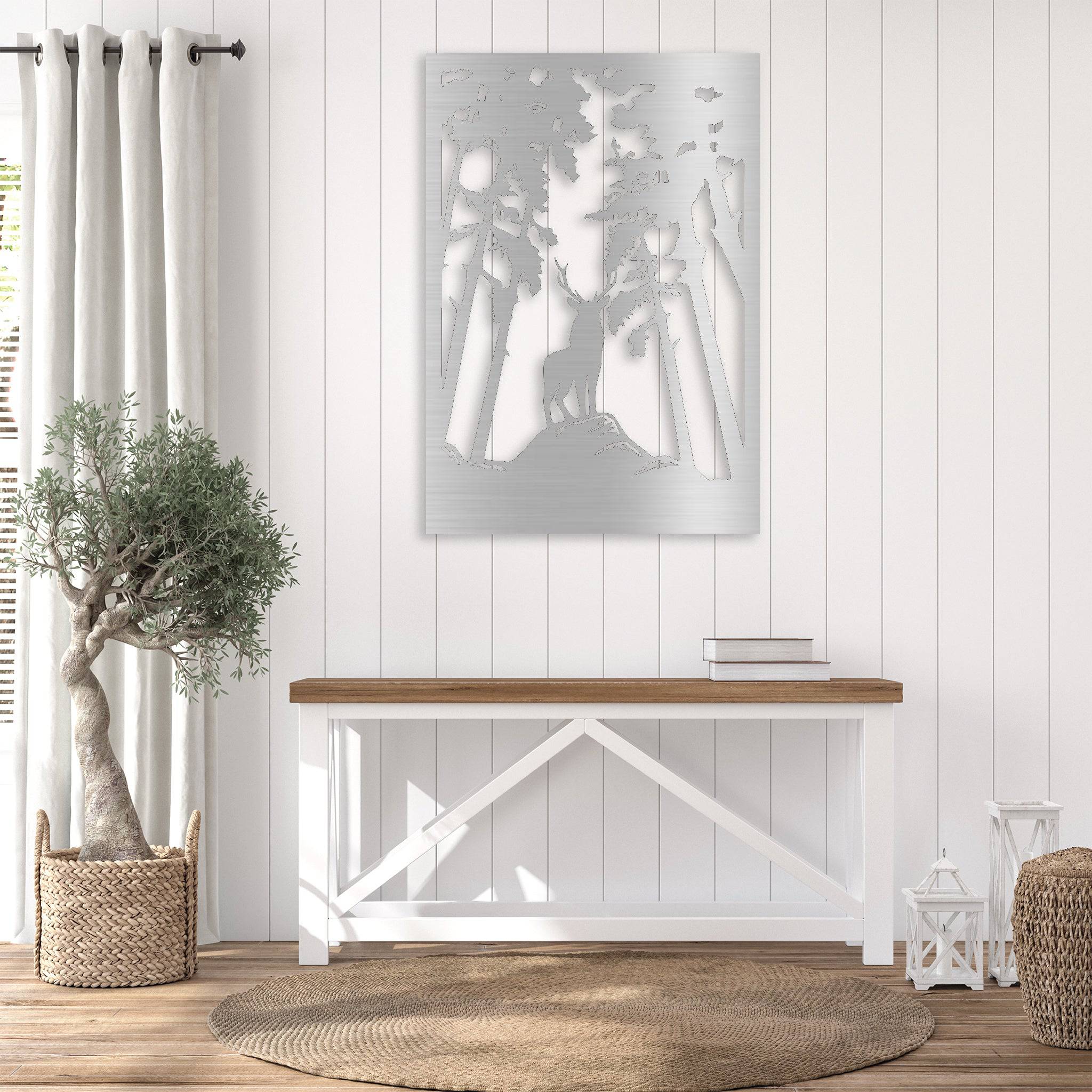 Forest Deer - Metal Wall Art