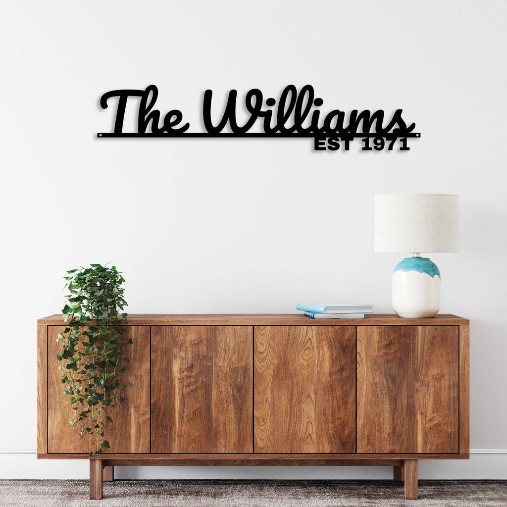 Family Name Sign - Metal Wall Art