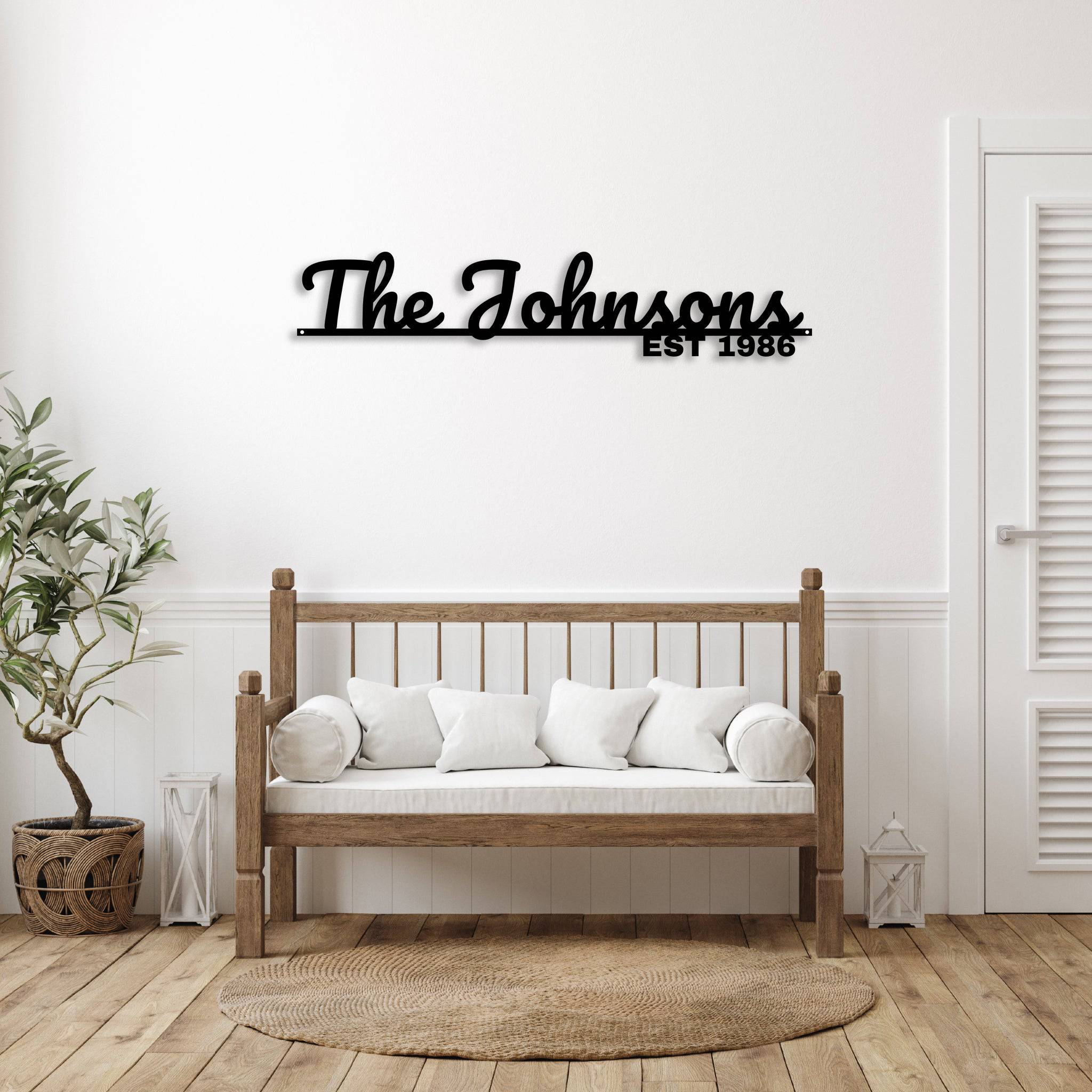 Family Name Sign - Metal Wall Art