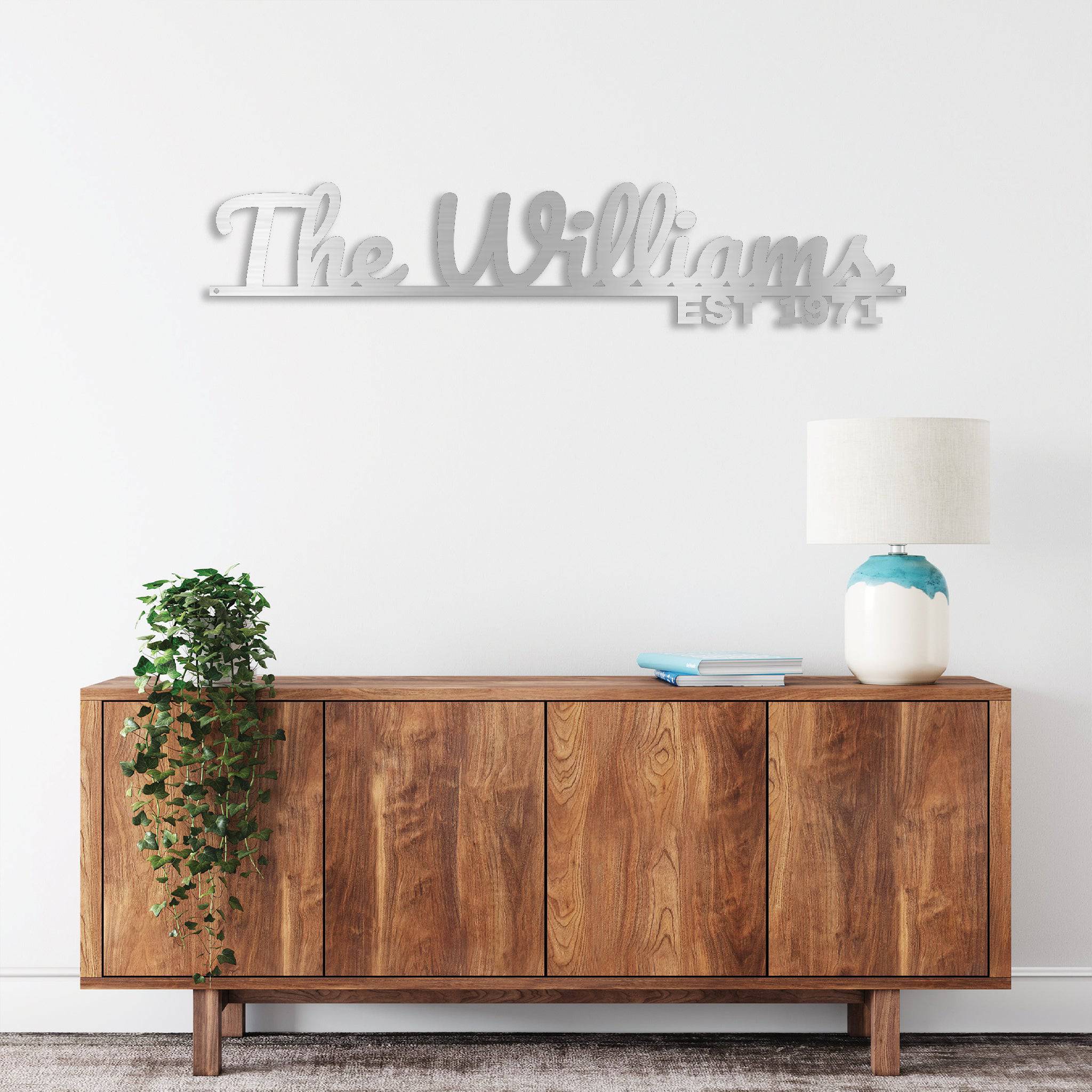 Family Name Sign - Metal Wall Art