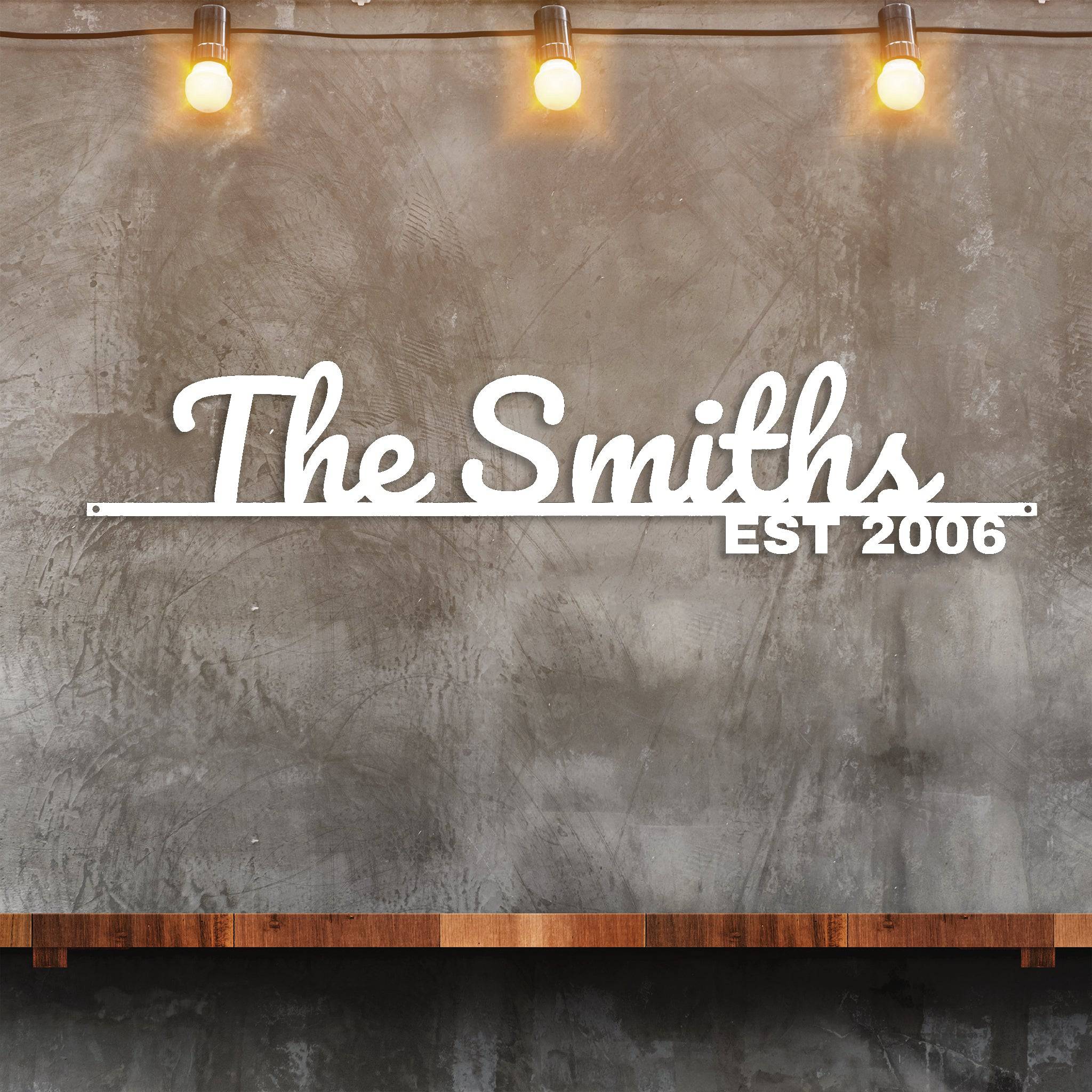 Family Name Sign - Metal Wall Art