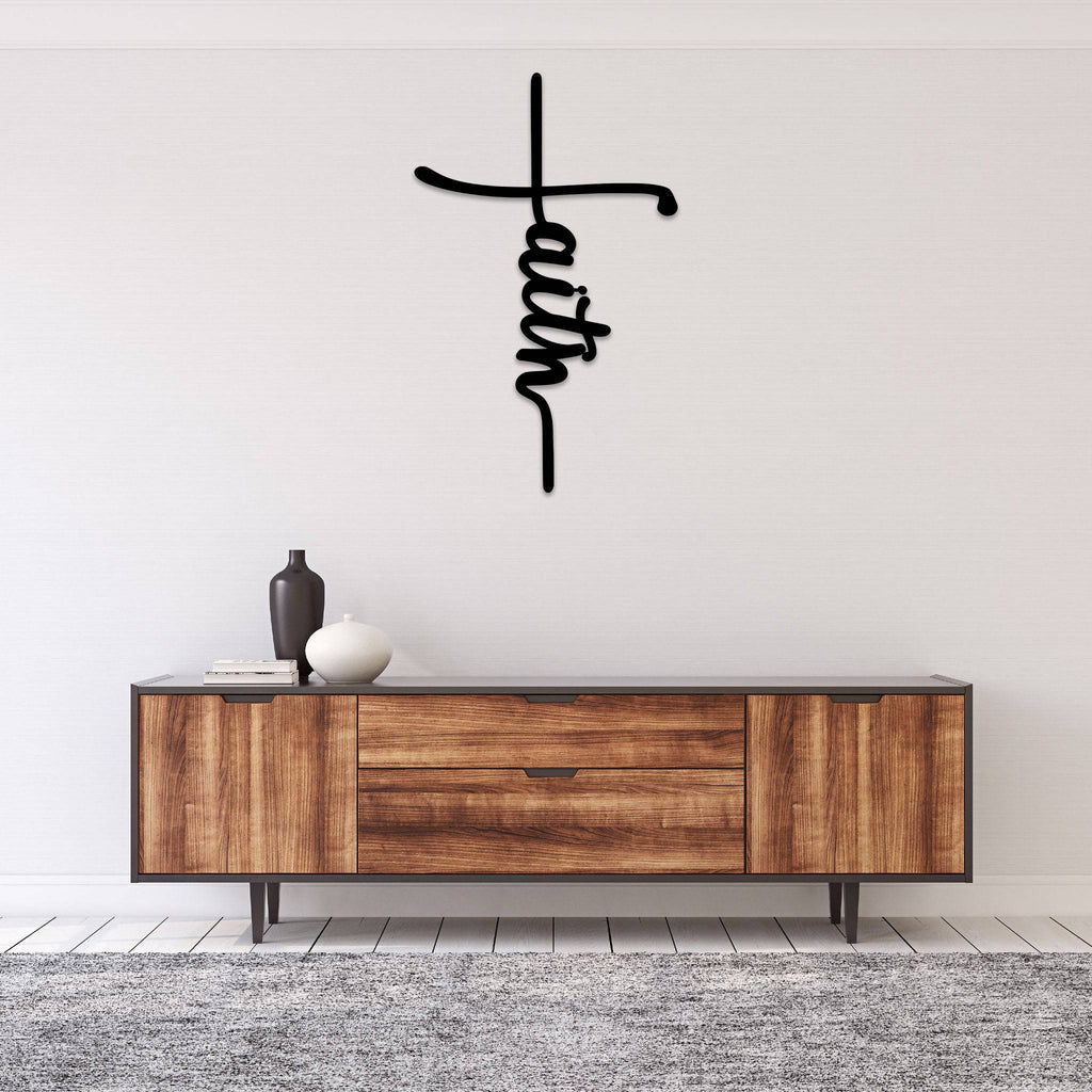 Faith Cross - Metal Wall Art