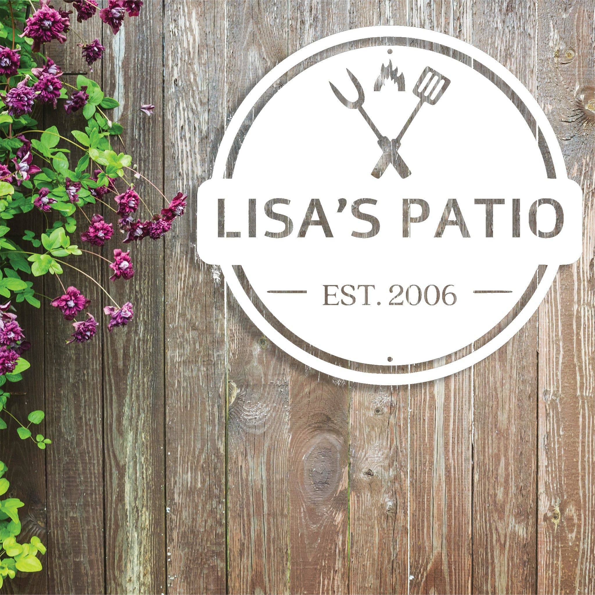 Personalized Backyard BBQ Sign - Metal Wall Art