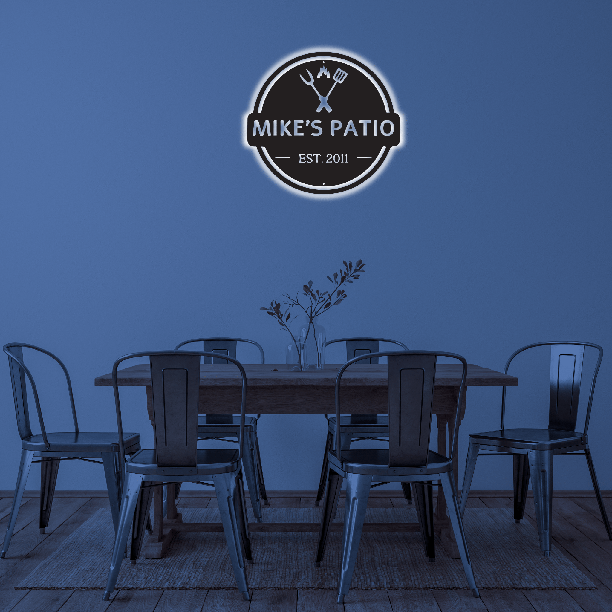 Personalized Backyard BBQ Sign - Metal Wall Art