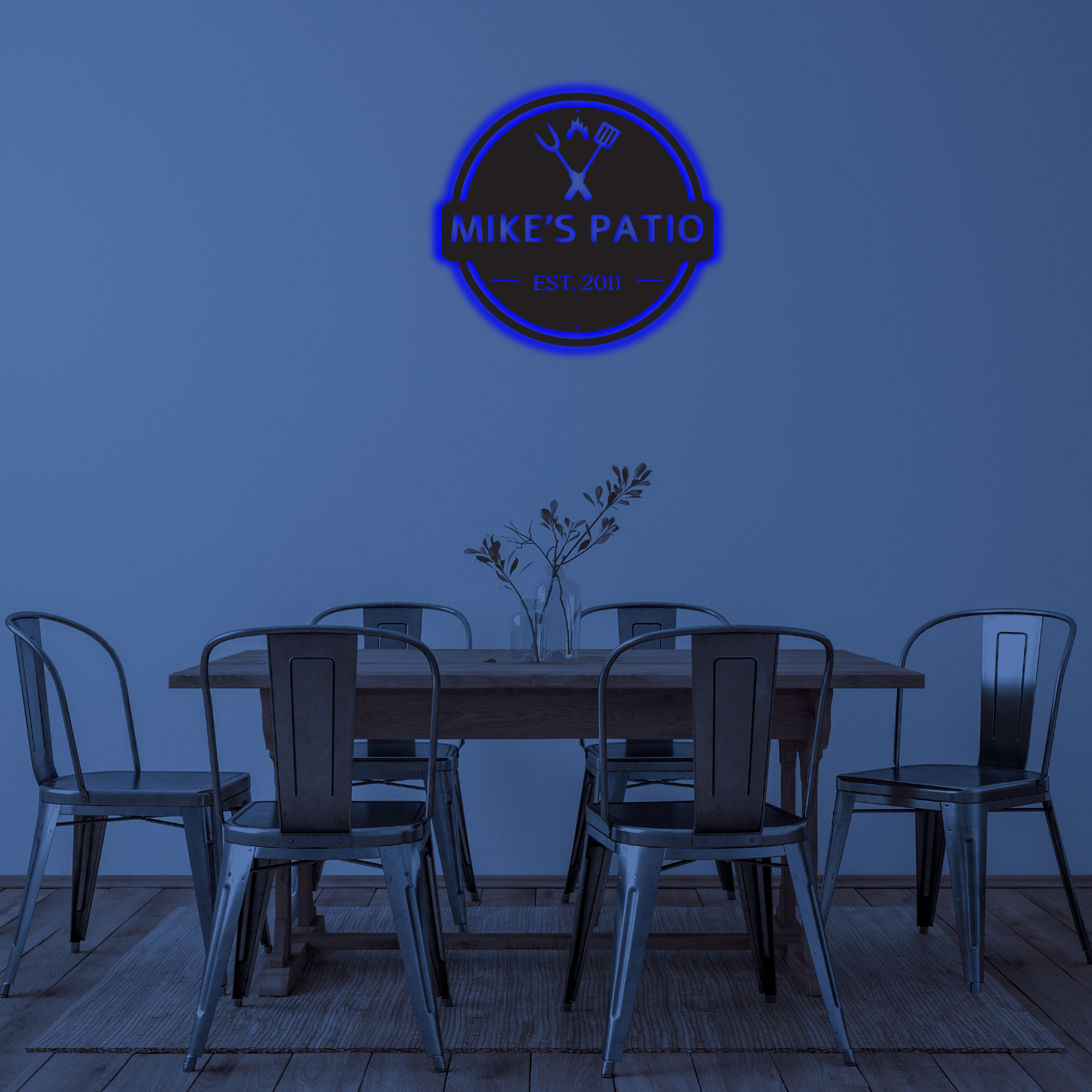 Personalized Backyard BBQ Sign - Metal Wall Art