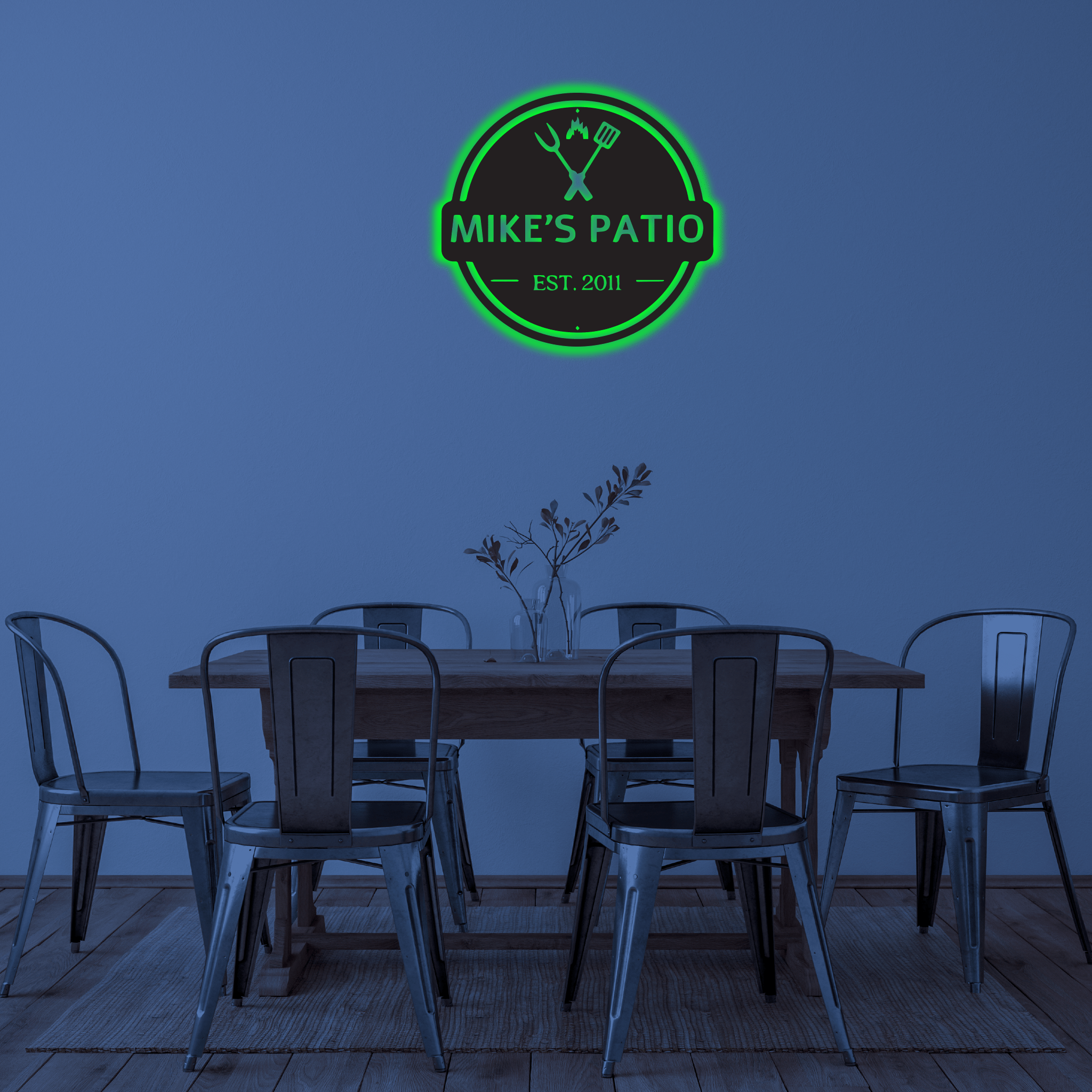 Personalized Backyard BBQ Sign - Metal Wall Art