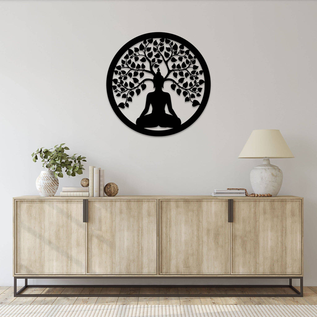 Tree of Life Buddha - Metal Wall Art