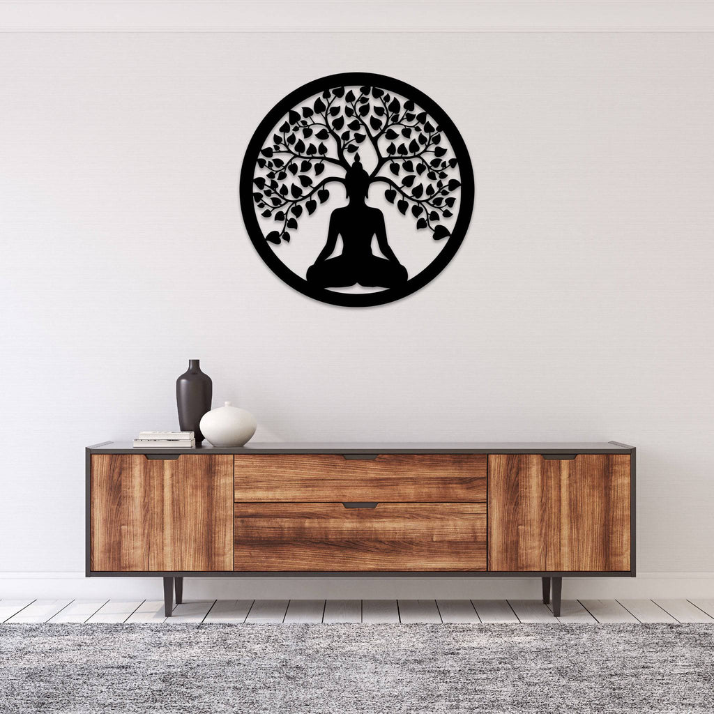 Tree of Life Buddha - Metal Wall Art